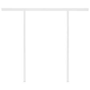 Tenda da Sole Retrattile Automatica e Pali 3x2,5m Gialla Bianca 3069908