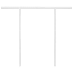 Tenda Retrattile Manuale con LED 3,5x2,5m Arancione e Marrone 3069925