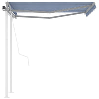 Tenda da Sole Retrattile Automatica Pali 3,5x2,5 m Blu e Bianca 3069926