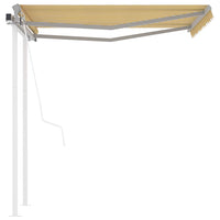 Tenda da Sole Retrattile Automatica Pali 3,5x2,5m Gialla Bianca 3069928