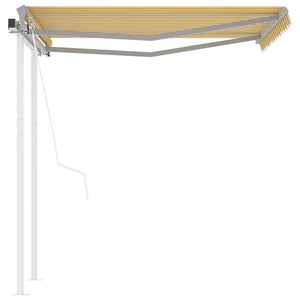 Tenda da Sole Retrattile Automatica Pali 3,5x2,5m Gialla Bianca 3069928