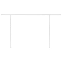 Tenda da Sole Retrattile Manuale con Pali 4,5x3 m Gialla Bianca cod mxl 58483