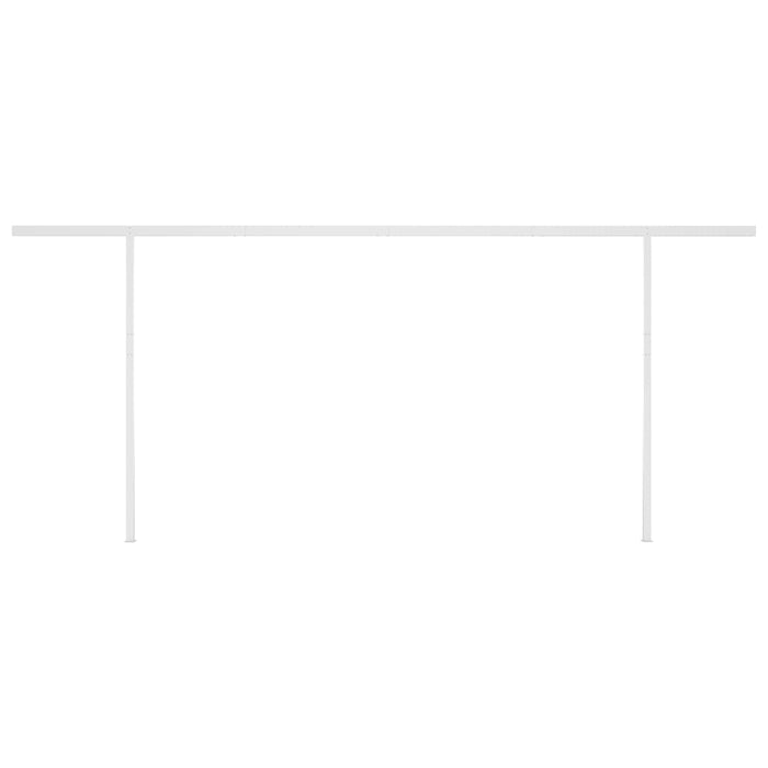 Tenda da Sole Retrattile Manuale LED 5x3 m Gialla Bianca 3069983