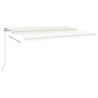 Tenda da Sole Retrattile Automatica con Pali 5x3 m Crema cod mxl 56174