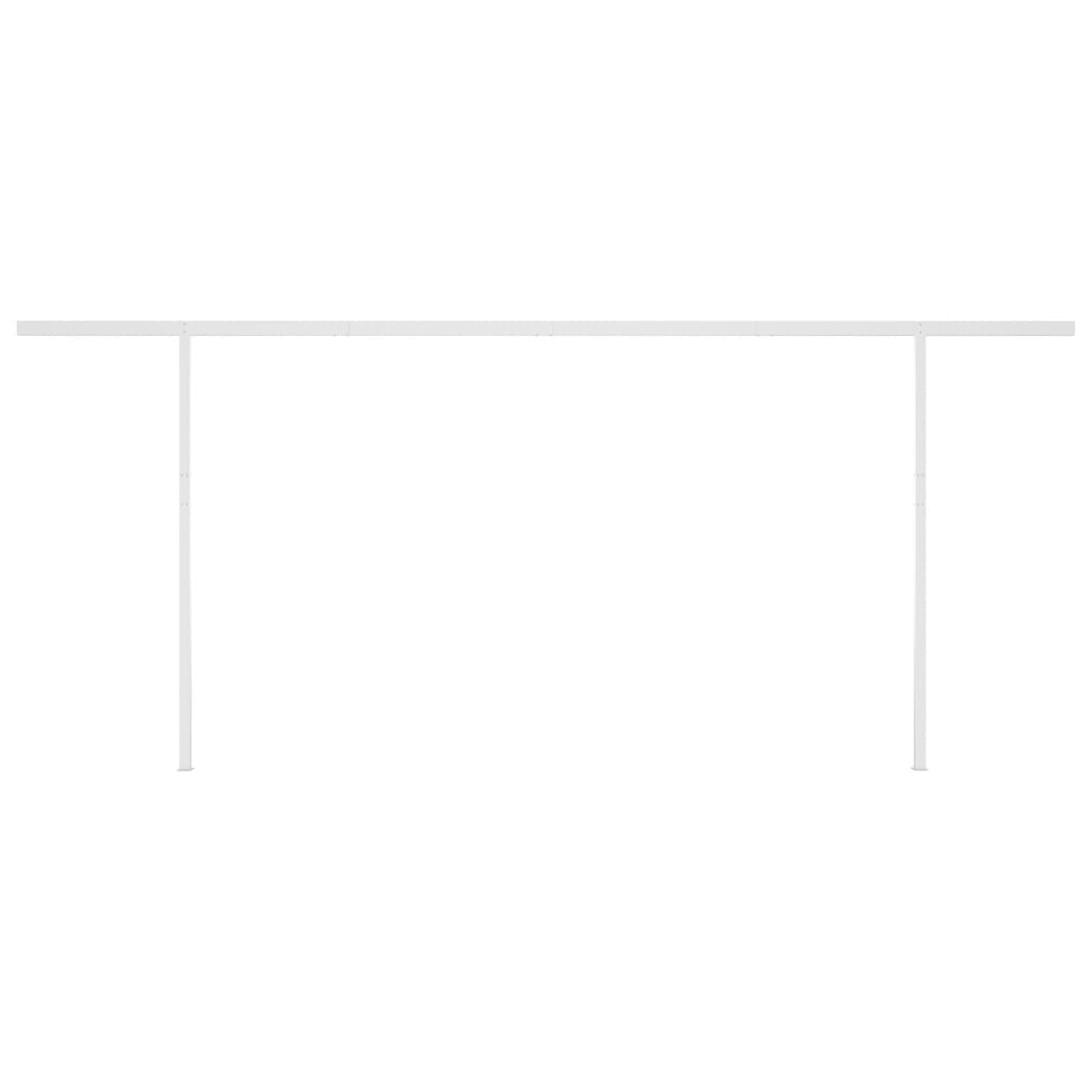 Tenda da Sole Retrattile Automatica con Pali 5x3 m Crema cod mxl 56174