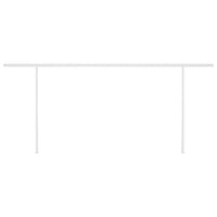 Tenda da Sole Retrattile Manuale con Pali 6x3m Blu e Bianca 3069996