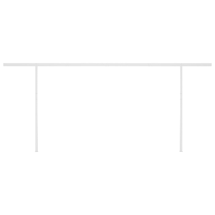 Tenda da Sole Retrattile Manuale con Pali 6x3 m Arancio Marrone 3070000