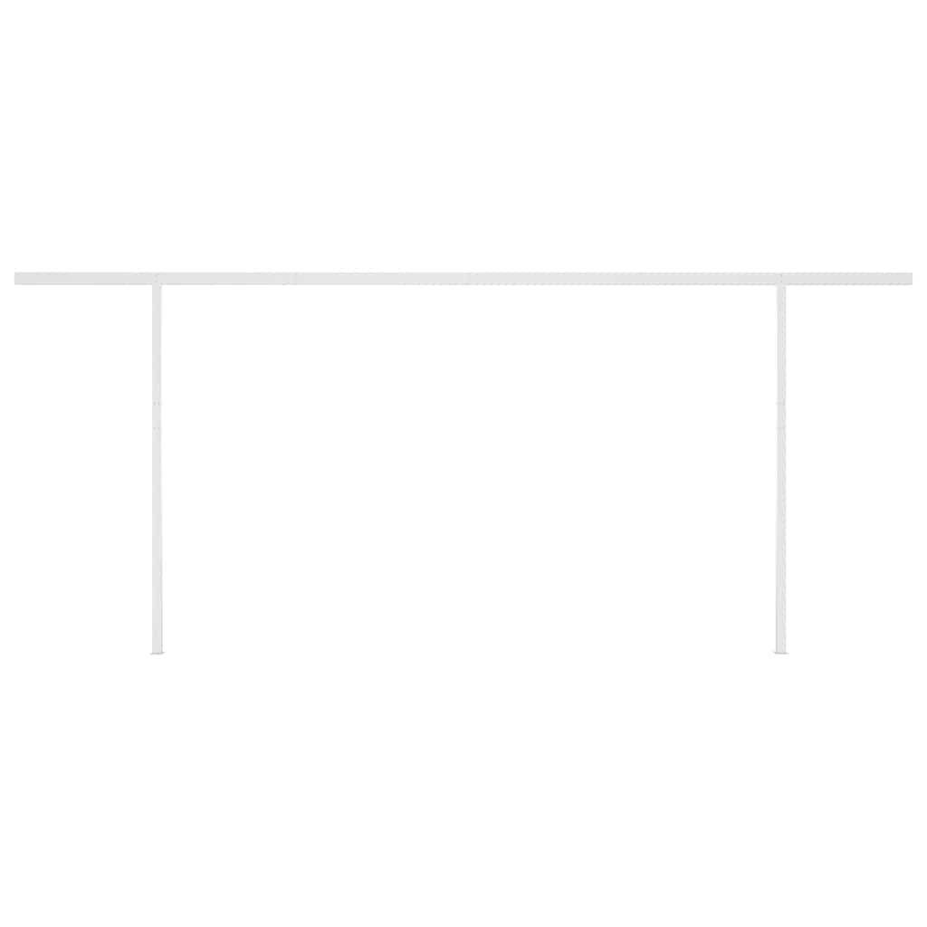 Tenda da Sole Retrattile Manuale con LED 6x3 m Crema 3070002