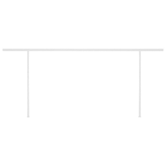 Tenda da Sole Retrattile Manuale con LED 6x3 m Crema 3070002