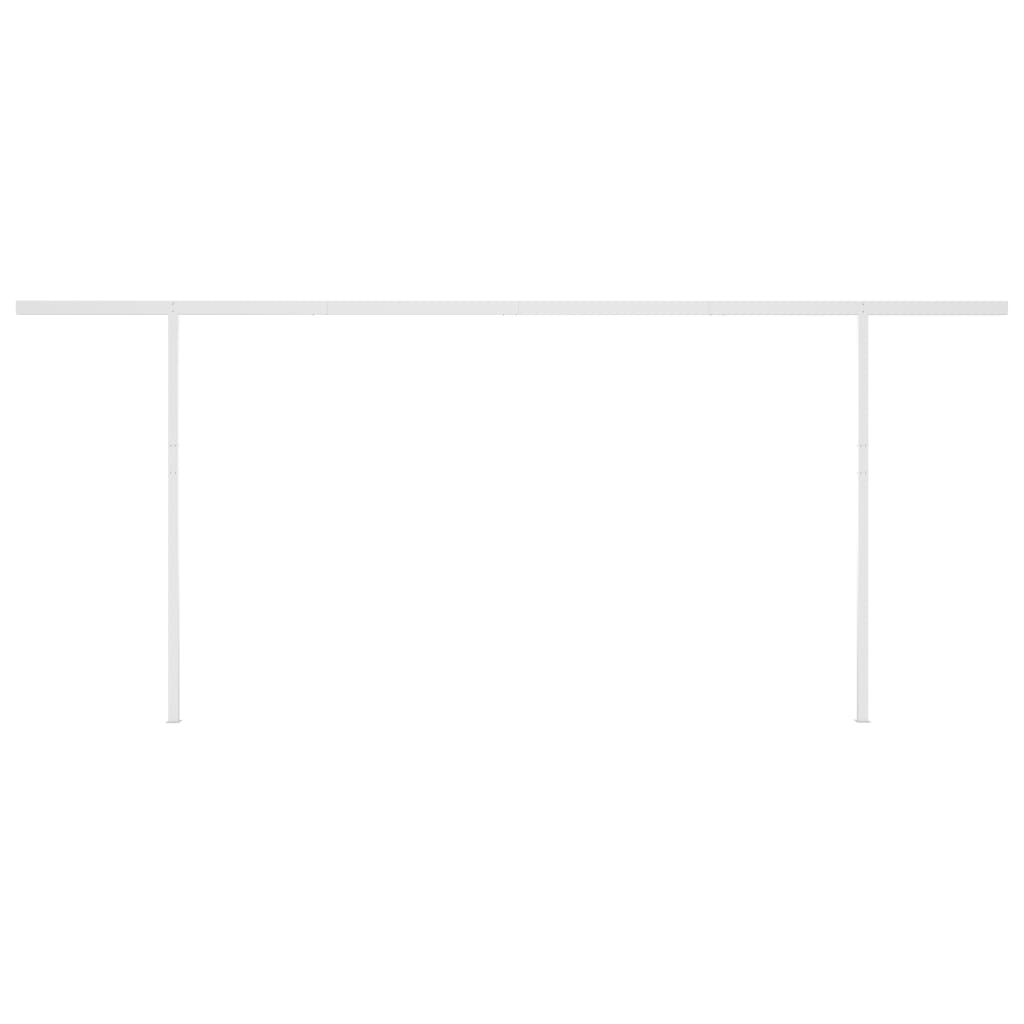 Tenda da Sole Retrattile Automatica con Pali 6x3 m Blu e Bianca 3070006