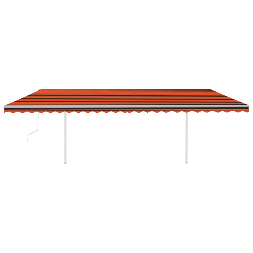 Tenda Automatica con Sensore Vento e LED 6x3 m Arancio Marrone 3070015