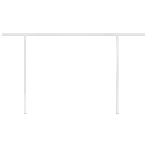 Tenda da Sole Retrattile Manuale LED 4x3,5 m Arancio Marrone