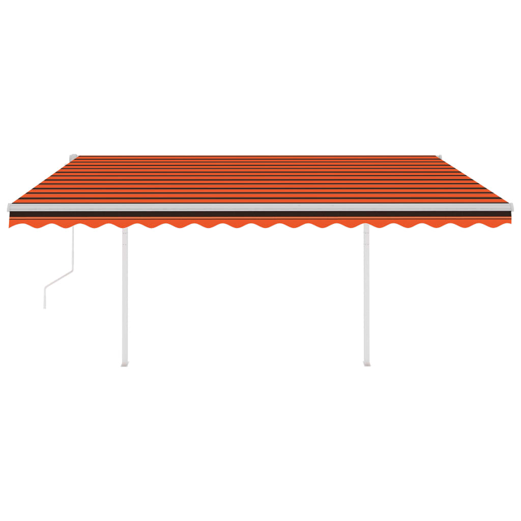 Tenda Automatica con Sensore Vento e LED 4x3,5m Arancio Marrone 3070035