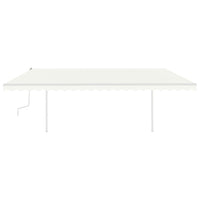 Tenda da Sole Retrattile Manuale con Pali 5x3,5 m Crema 3070057