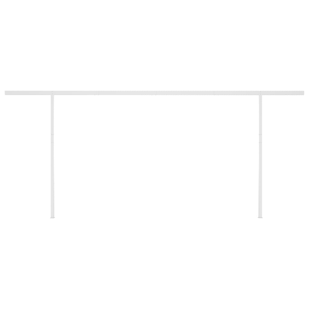 Tenda da Sole Retrattile Manuale con Pali 5x3,5 m Antracite 3070059