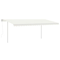 Tendada Sole Retrattile Automatica con Pali 5x3,5 m Cremacod mxl 128303