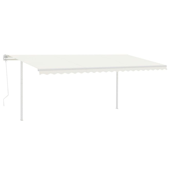 Tendada Sole Retrattile Automatica con Pali 5x3,5 m Cremacod mxl 128303