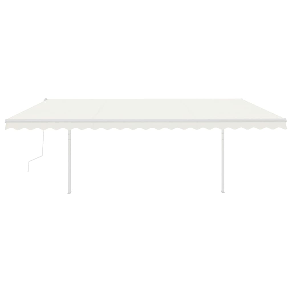 Tendada Sole Retrattile Automatica con Pali 5x3,5 m Cremacod mxl 128303