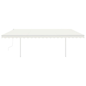 Tendada Sole Retrattile Automatica con Pali 5x3,5 m Cremacod mxl 128303