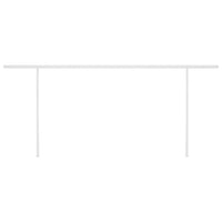 Tenda da Sole Retrattile Manuale con Pali 6x3,5 m Blu e Bianca cod mxl 43799