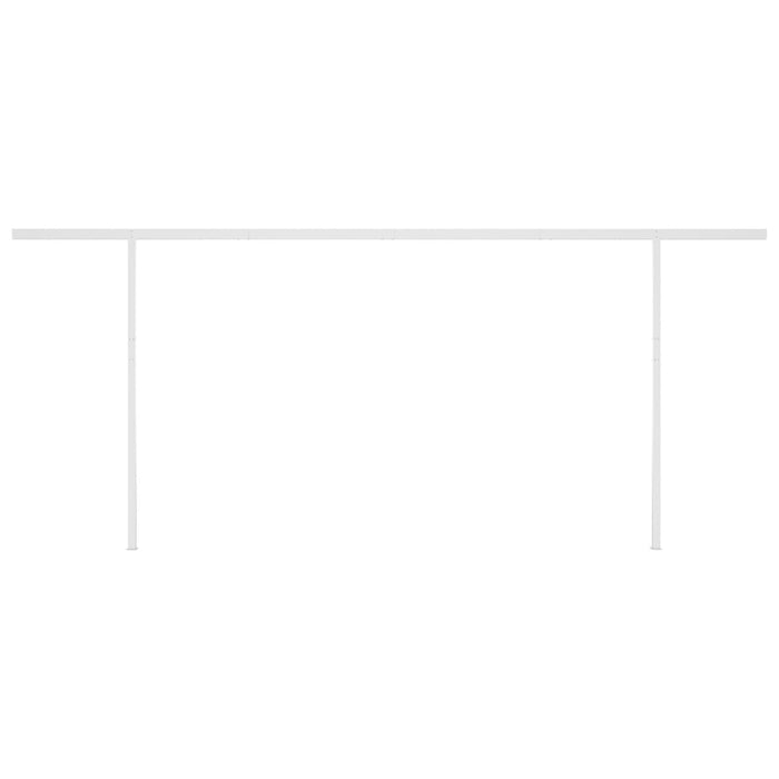 Tenda da Sole Retrattile Manuale con Pali 6x3,5 m Blu e Bianca cod mxl 43799