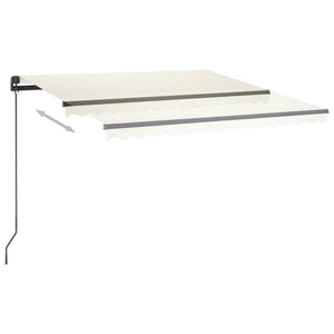 Tenda da Sole Retrattile Manuale con LED 3x2,5 m Crema 3070102
