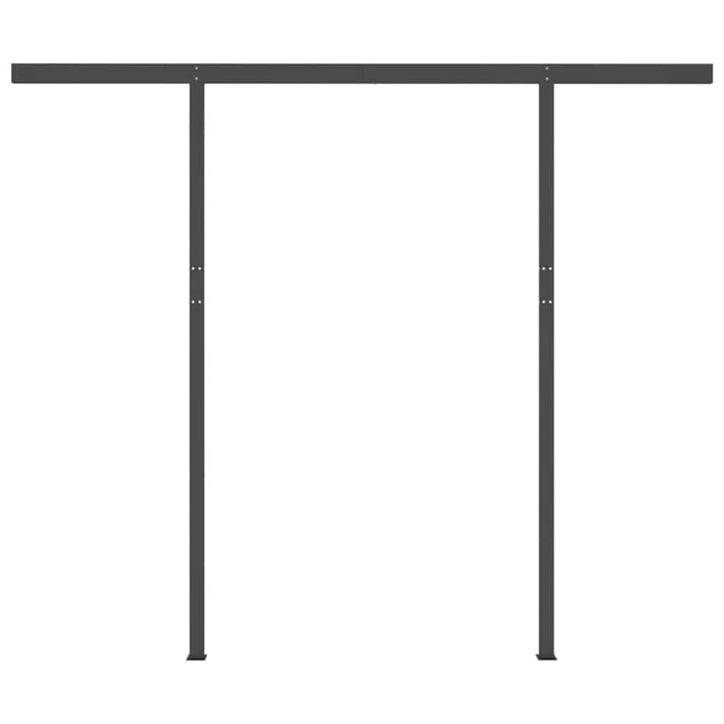 Tenda da Sole Retrattile Manuale con LED 3x2,5m Gialla Bianca 3070103