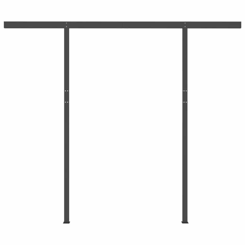 Tenda da Sole Retrattile Manuale con LED 3x2,5cm Antracite