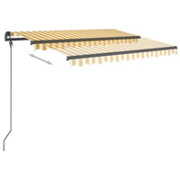Tenda da Sole Retrattile Automatica Pali 3x2,5m Gialla Bianca 3070108