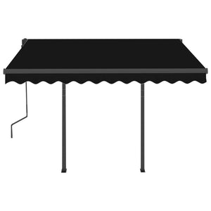Tenda da Sole Retrattile Automatica con Pali 3x2,5 m Antracite 3070109