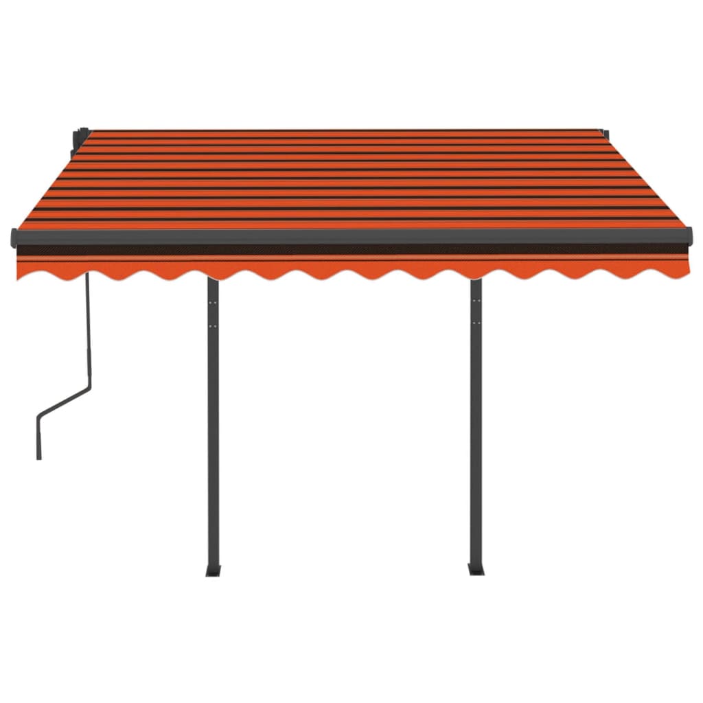 Tenda da Sole Retrattile Automatica 3x2,5 m Arancio Marrone 3070110