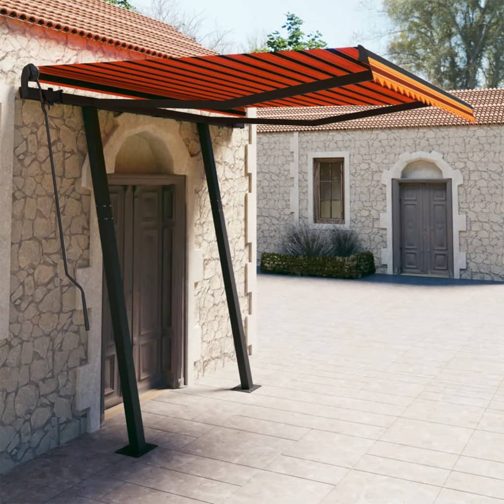 Tenda da Sole Retrattile Automatica 3x2,5 m Arancio Marrone 3070110