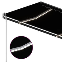 Tenda da Sole Automatica Sensore Vento e LED 3x2,5 m Antracite 3070114