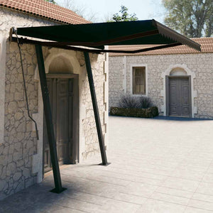 Tenda da Sole Retrattile Manuale con Pali 3,5x2,5m Antracite