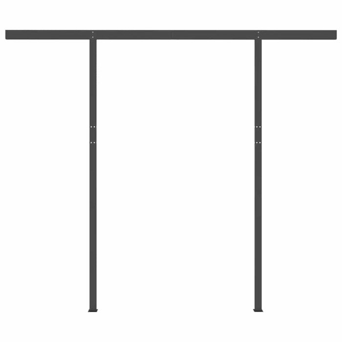 Tenda da Sole Retrattile Manuale con LED 3,5x2,5 m Crema 3070122