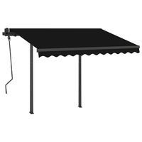 Tenda da Sole Retrattile Manuale con LED 3,5x2,5m Antracite 3070124