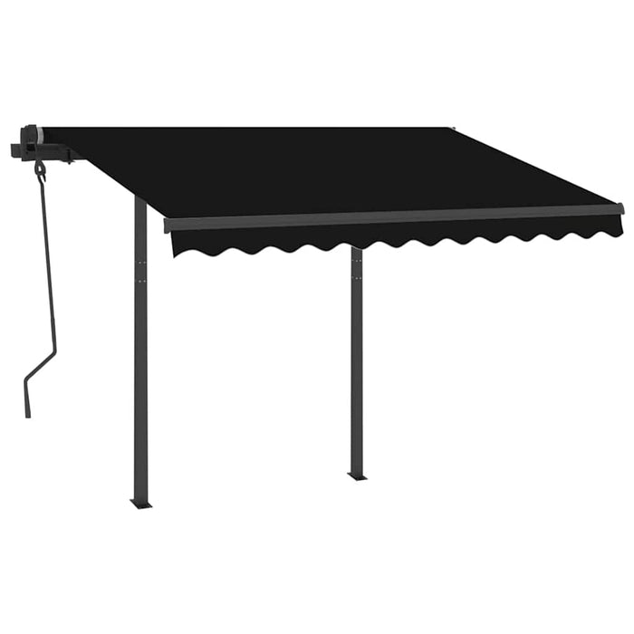 Tenda da Sole Retrattile Manuale con LED 3,5x2,5m Antracite 3070124