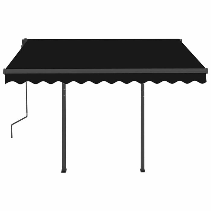 Tenda da Sole Retrattile Manuale con LED 3,5x2,5m Antracite 3070124