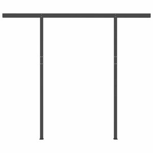 Tenda da Sole Retrattile Manuale con LED 3,5x2,5m Antracite 3070124