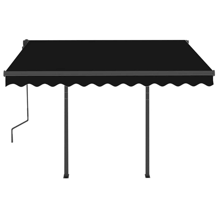 Tenda da Sole Retrattile Automatica con Pali 3,5x2,5m Antracite 3070129