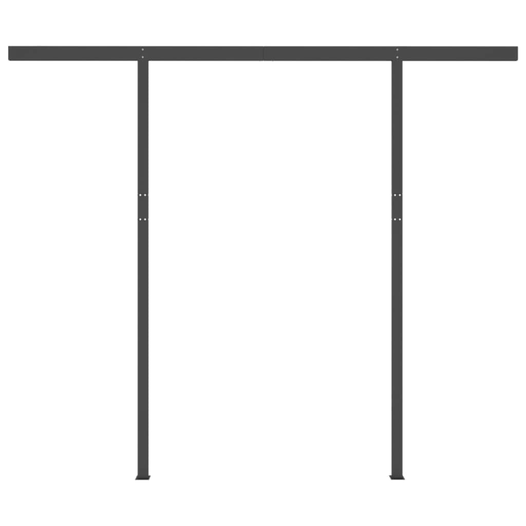 Tenda Retrattile Automatica con Pali 3,5x2,5m Arancio e Marrone 3070130