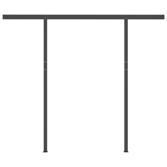 Tenda Retrattile Automatica con Pali 3,5x2,5m Arancio e Marrone 3070130