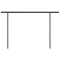 Tenda da Sole Retrattile Manuale con LED 4x3 m Blu e Bianca 3070141