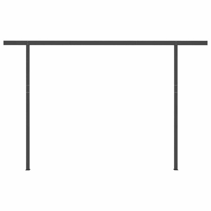 Tenda da Sole Retrattile Manuale con LED 4x3 m Gialla e Bianca 3070143