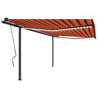 Tenda Automatica con Sensore Vento e LED 4x3 m Arancio Marrone 3070155