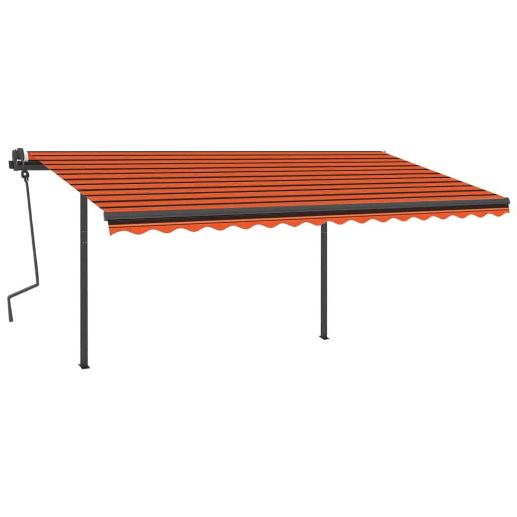 Tenda Automatica con Sensore Vento e LED 4x3 m Arancio Marrone 3070155