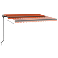 Tenda Automatica con Sensore Vento e LED 4x3 m Arancio Marrone 3070155
