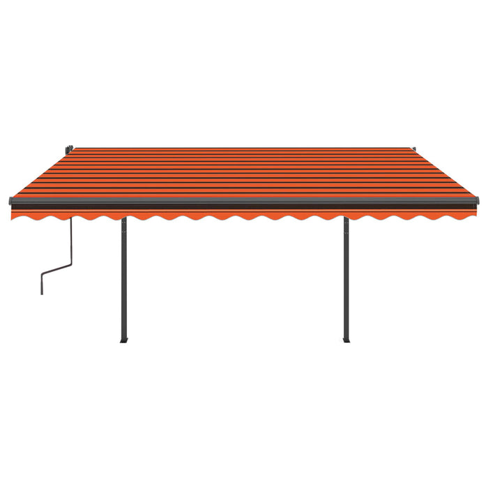 Tenda Automatica con Sensore Vento e LED 4x3 m Arancio Marrone 3070155