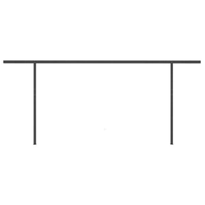 Tenda da Sole Retrattile Manuale con Pali 6x3 m Crema 3070197