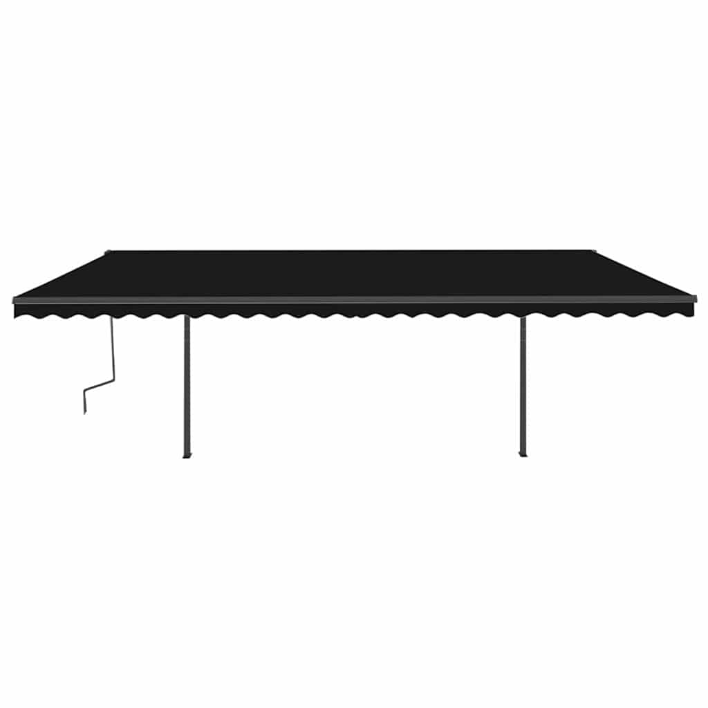 Tenda da Sole Retrattile Manuale con LED 6x3 m Antracite 3070204